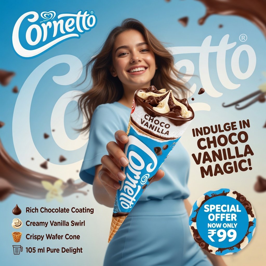 Cornetto Creative Social Media Instagram Post Design - TimeSpace Studio Design Agency