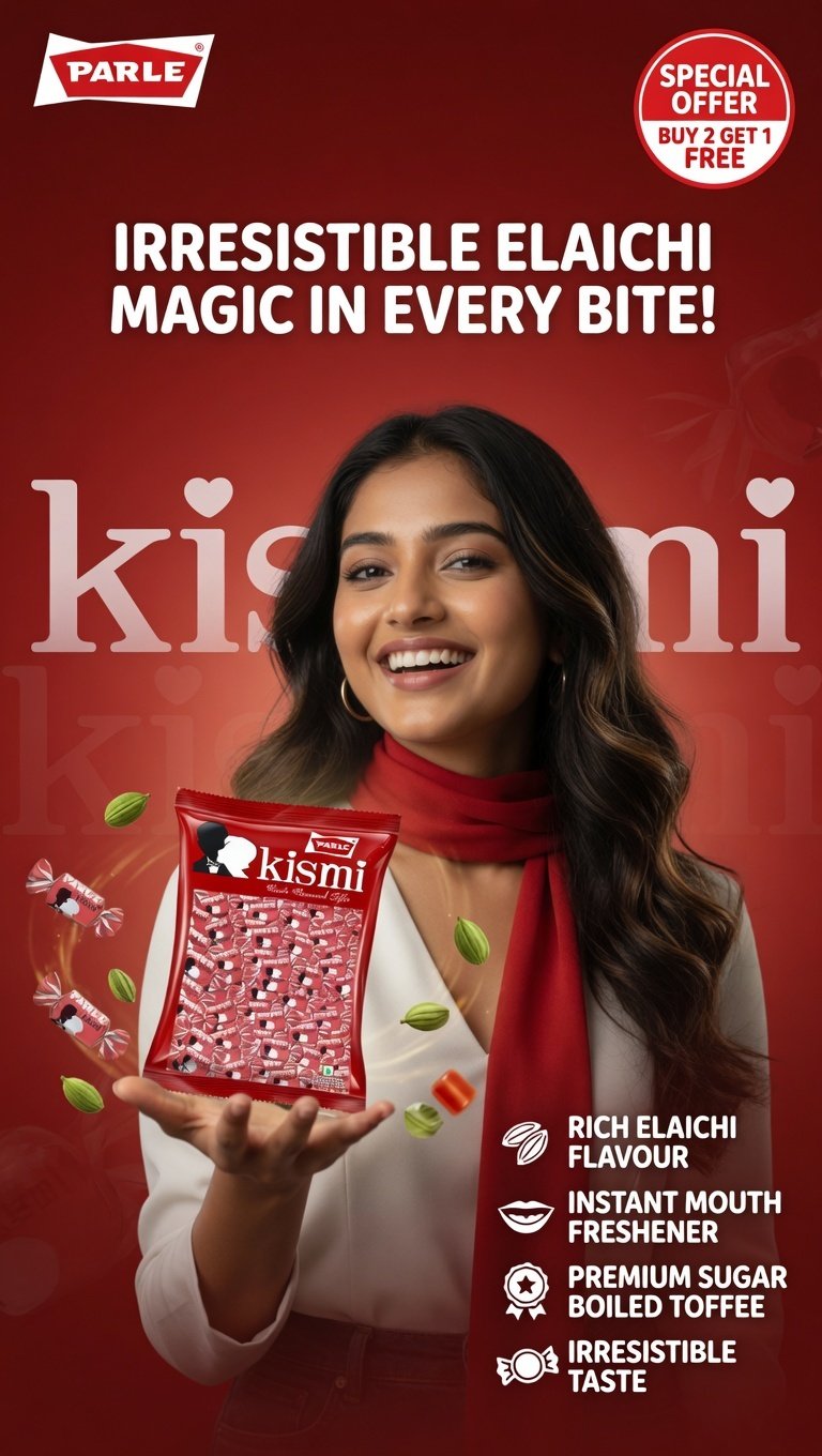 Parle Kisme Candies toffines Creative Ad Poster Design - Instgram Story Design TimeSpace Studio Design Agency