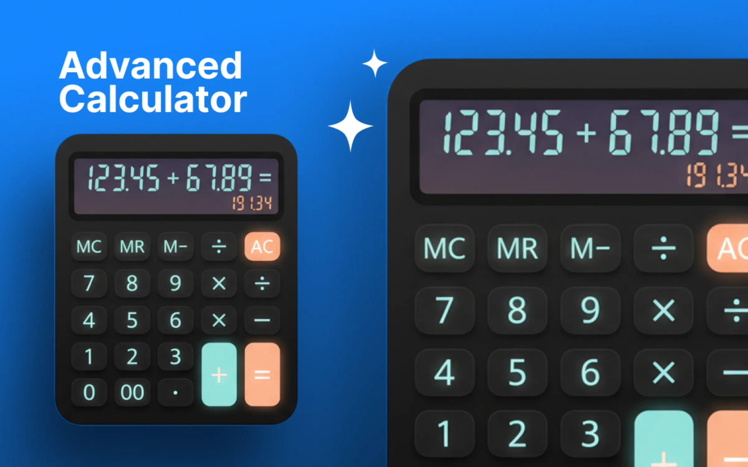Free Advanced Calculator Online tool graphic banner design - TimeSpace Studio