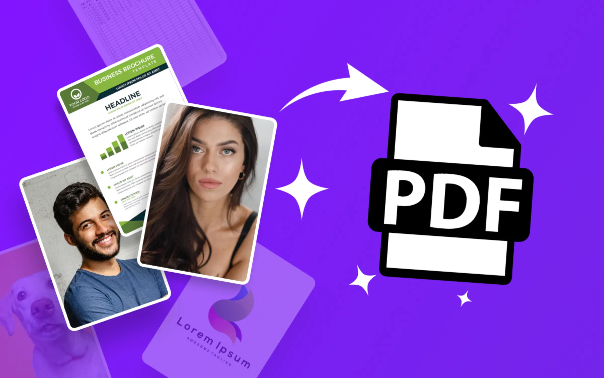 Free Image to PDF Convertor Online tool graphic banner design - TimeSpace Studio