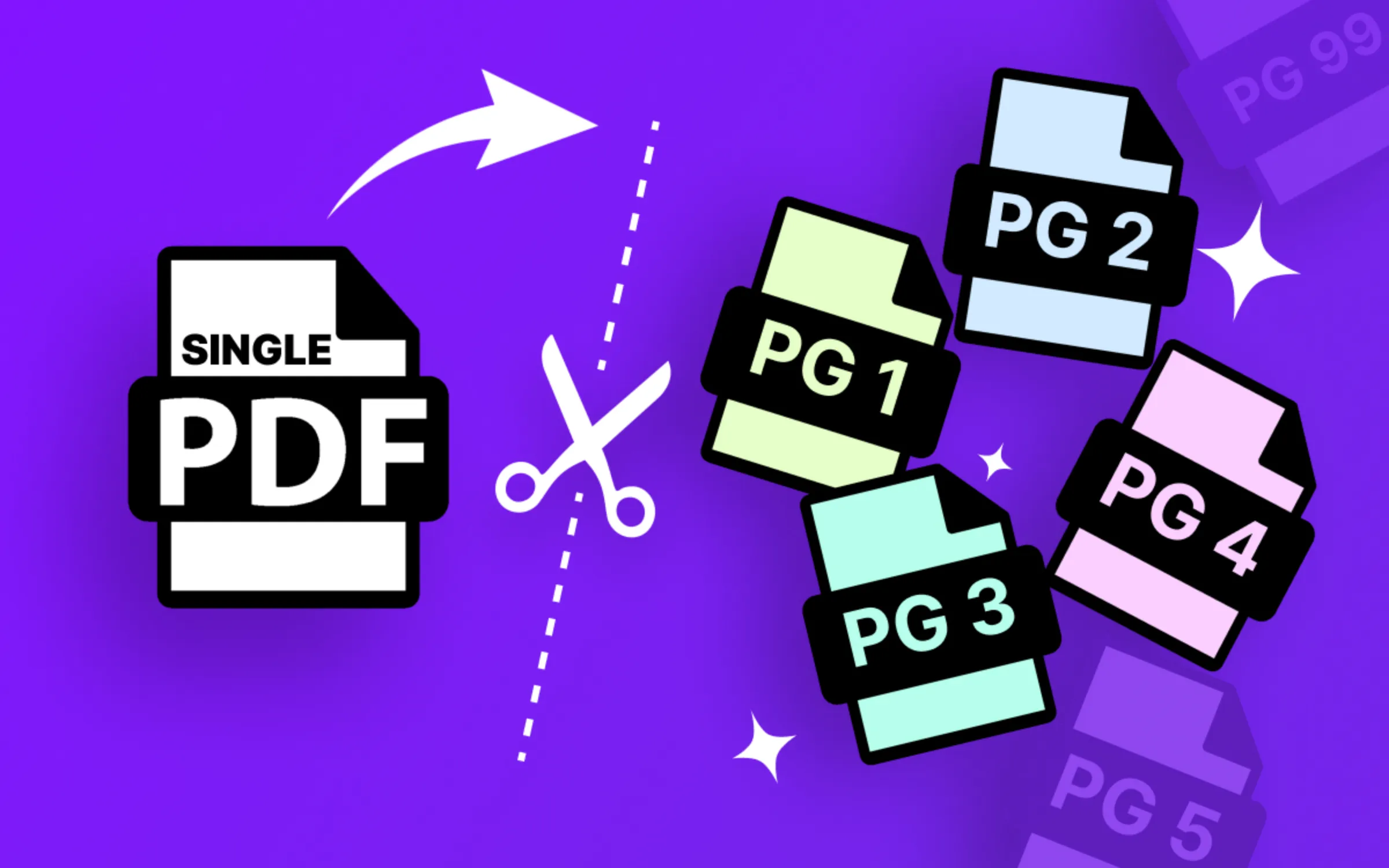 Free PDF Splitter Online tool graphic banner design - TimeSpace Studio