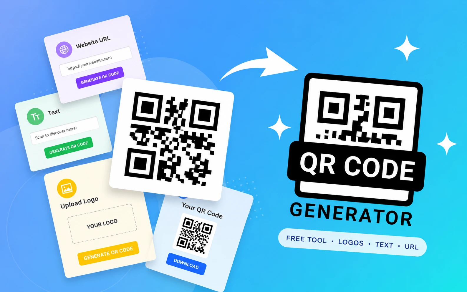 Free QR Code Generator 100% Free Without Expiry Online tool graphic banner design - TimeSpace Studio