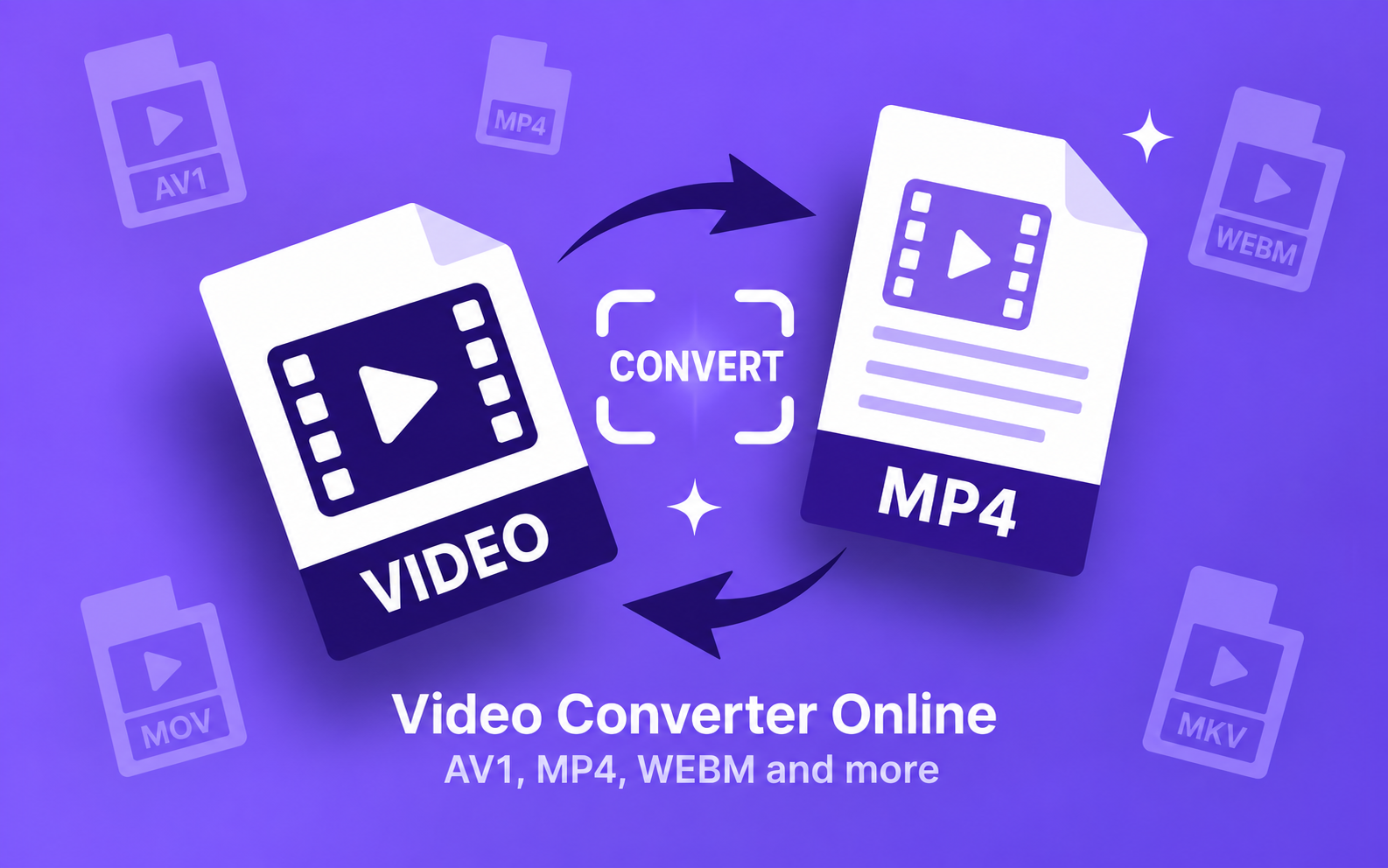 Free Video Converter Online tool graphic banner design - TimeSpace Studio
